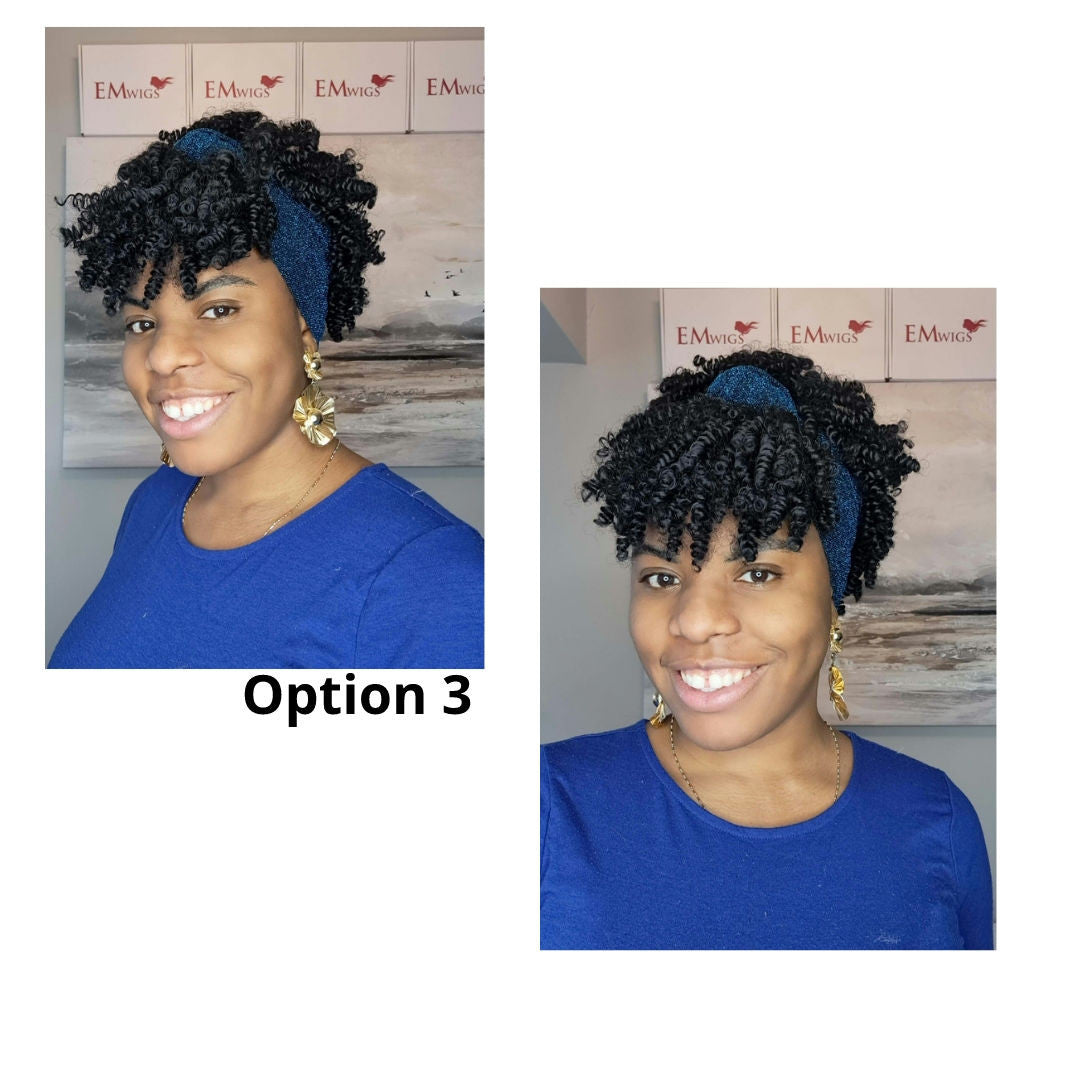 Natural hair 2024 wigs with headbands